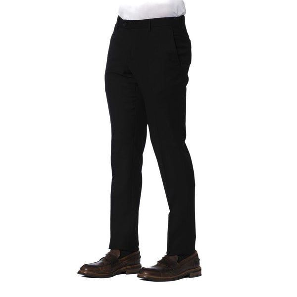 Black Wool Men Pants