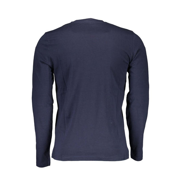 Blue Long Sleeve Tee with Signature Print