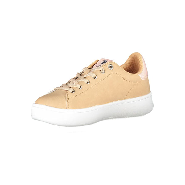 Sneaker donna in poliestere beige