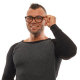 Ermenegildo Zegna Gray Acetate, Wood & Horn Glasses (Frames)