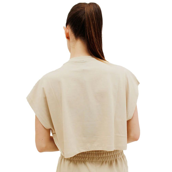 Top e t-shirt in cotone beige