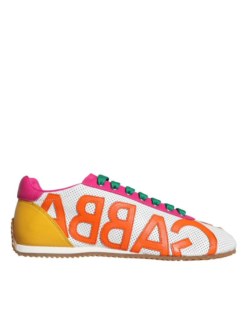 Scarpe da ginnastica casual in pelle multicolore con logo