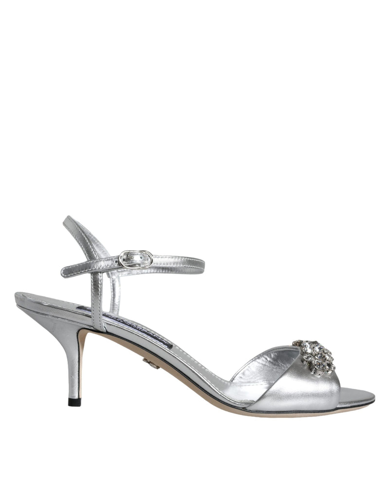 Silver Crystal AnkleStrap Keira Sandals Shoes