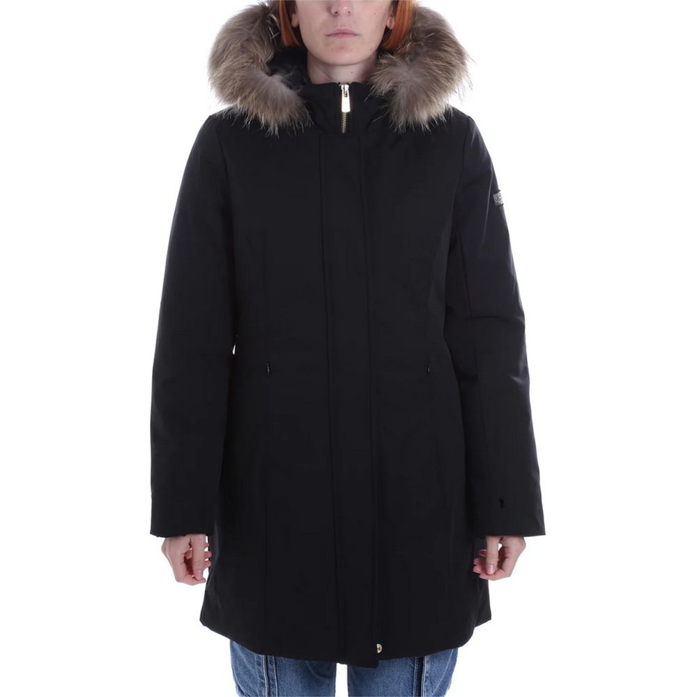 Parka donna in nylon nero