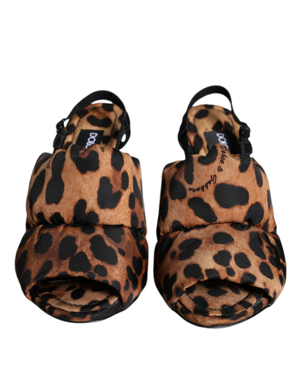 Brown Leopard Keira Slingback Sandals Shoes