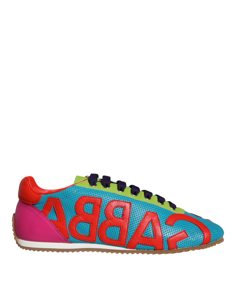 Scarpe da ginnastica casual in pelle multicolore con logo