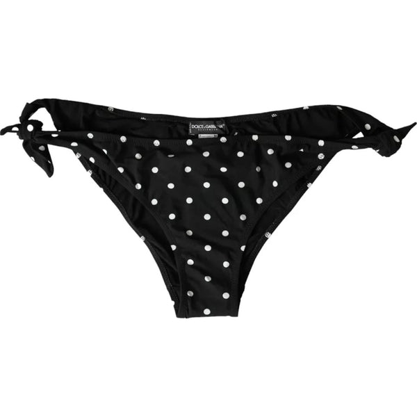 Bikini con fondo nero a pois