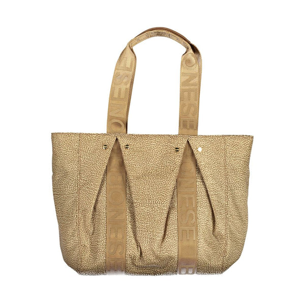 Beige Polyester Handbag