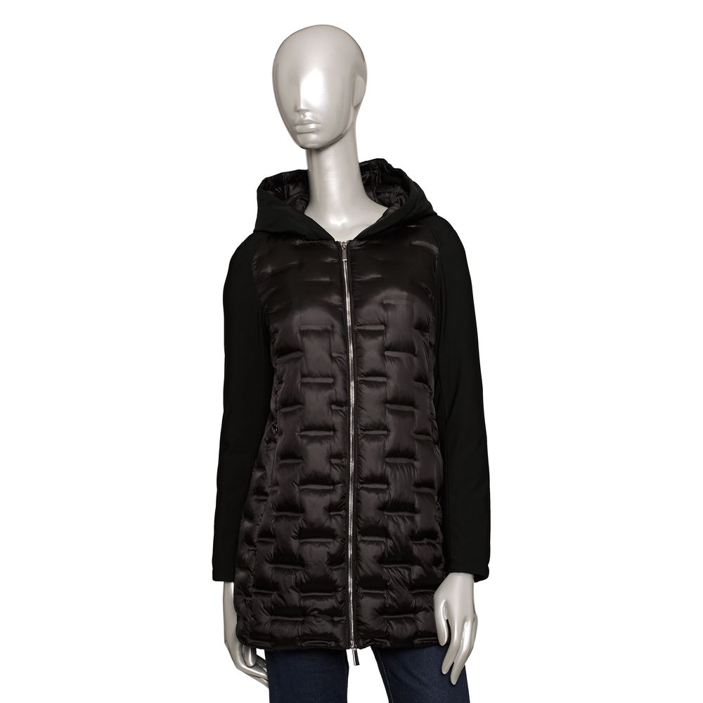 Black Polyester Women Jacket