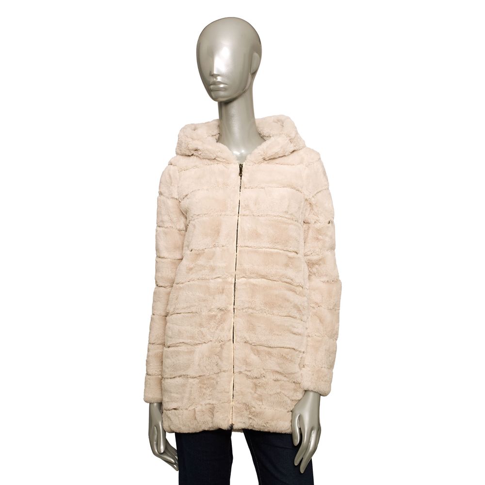 Giacca donna in poliestere beige