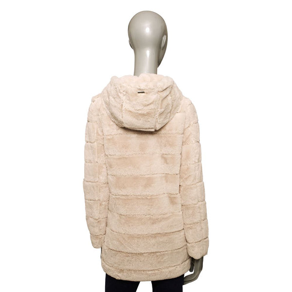 Giacca donna in poliestere beige