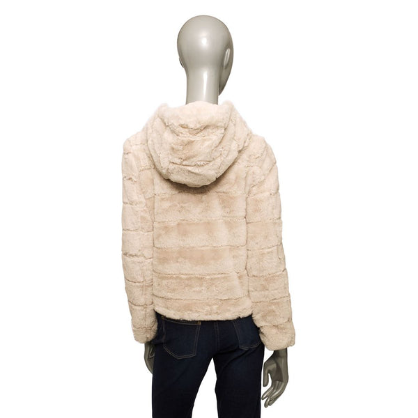 Giacca donna in poliestere beige