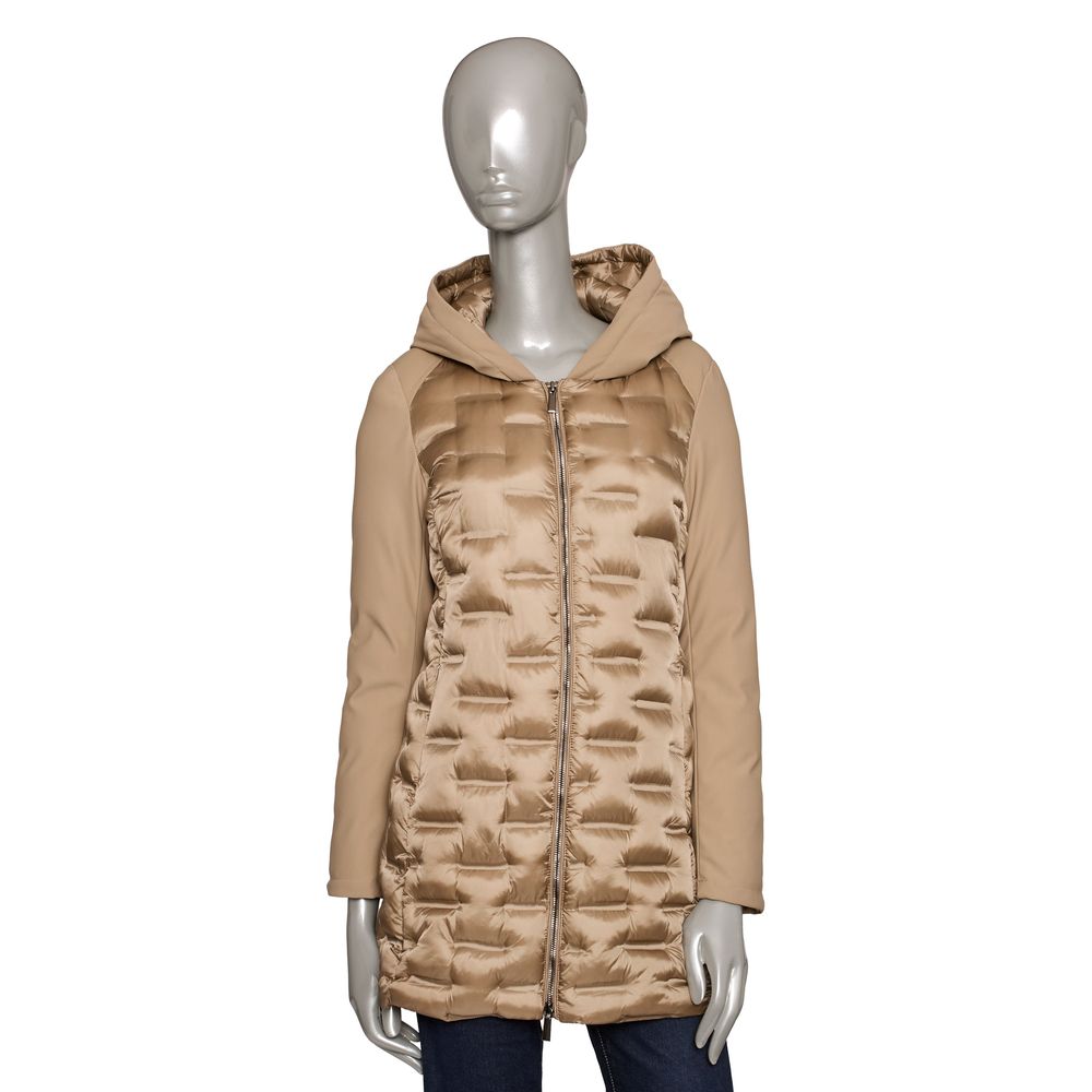 Giacca donna in poliestere beige