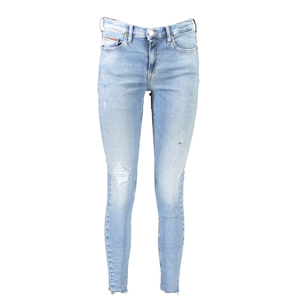 Jeans e pantaloni in cotone blu chiaro