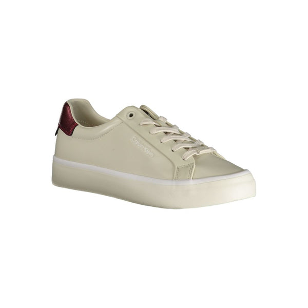 Sneaker in poliestere beige