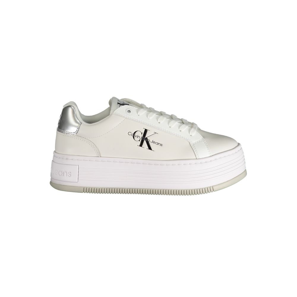 Sneaker in poliestere bianco