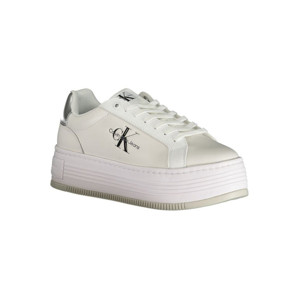 Sneaker in poliestere bianco