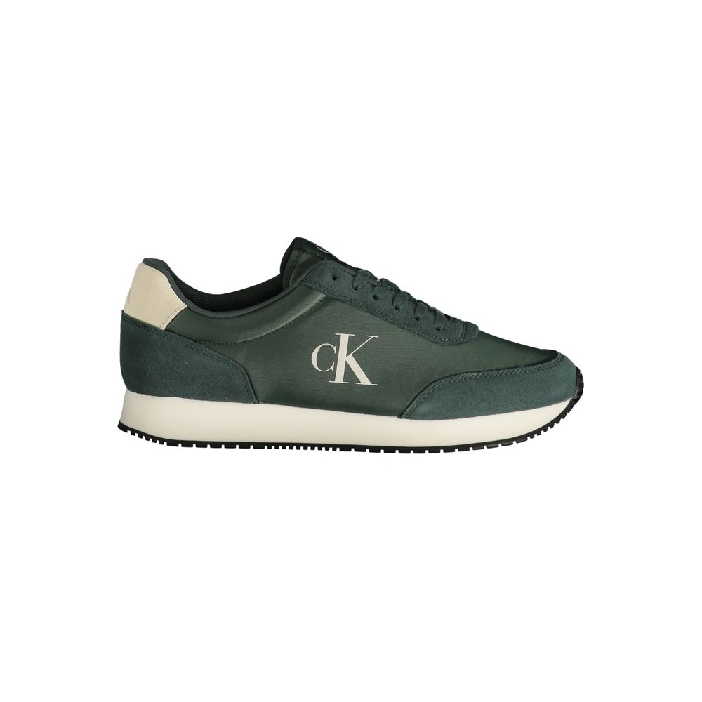 Sneaker uomo in poliestere verde