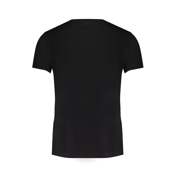 Black Cotton Men T-Shirt