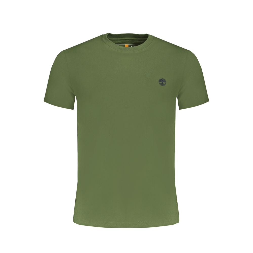 Green Cotton Men T-Shirt