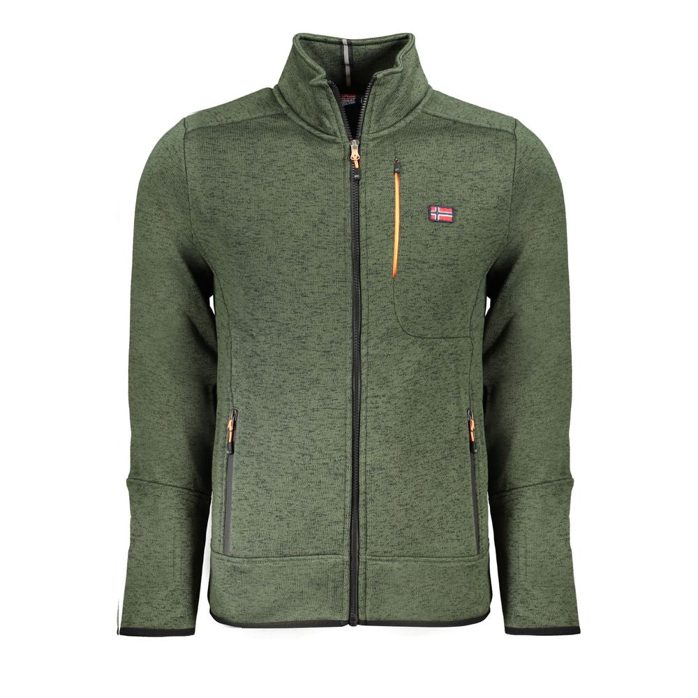 Maglione da uomo in poliestere verde