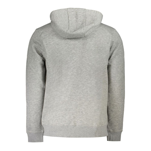 Maglione da uomo in cotone grigio con cappuccio