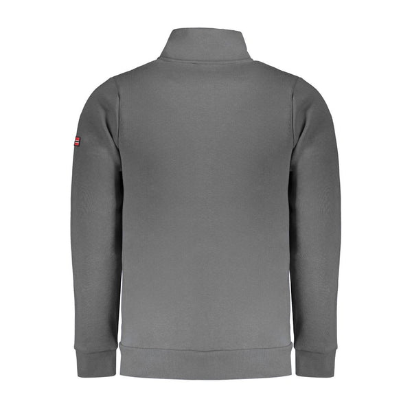 Gray Cotton Men Sweatshirt