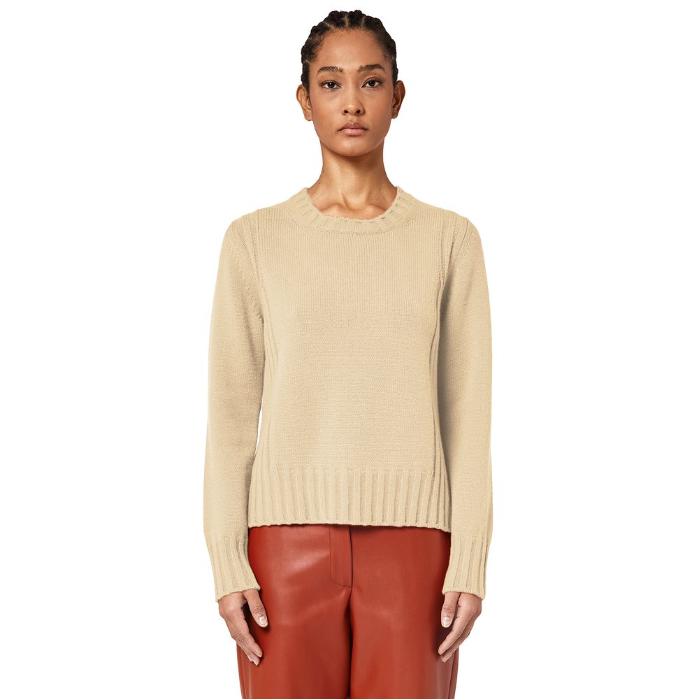 Maglione in cashmere beige