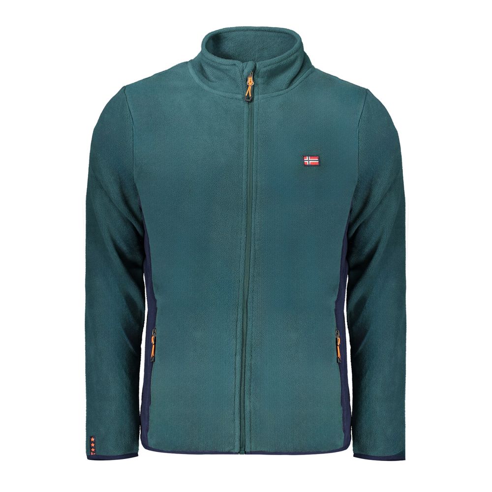 Maglione da uomo in poliestere verde