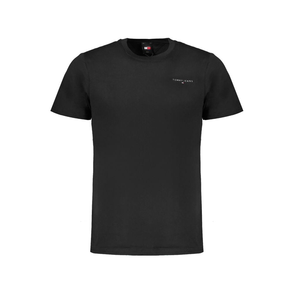 Black Cotton Men T-Shirt