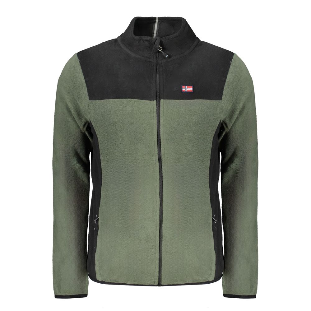 Maglione da uomo in poliestere verde