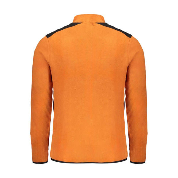 Orange Polyester Men Sweater