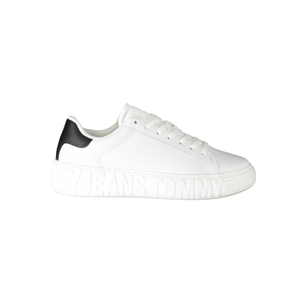 Sneaker uomo in pelle bianca