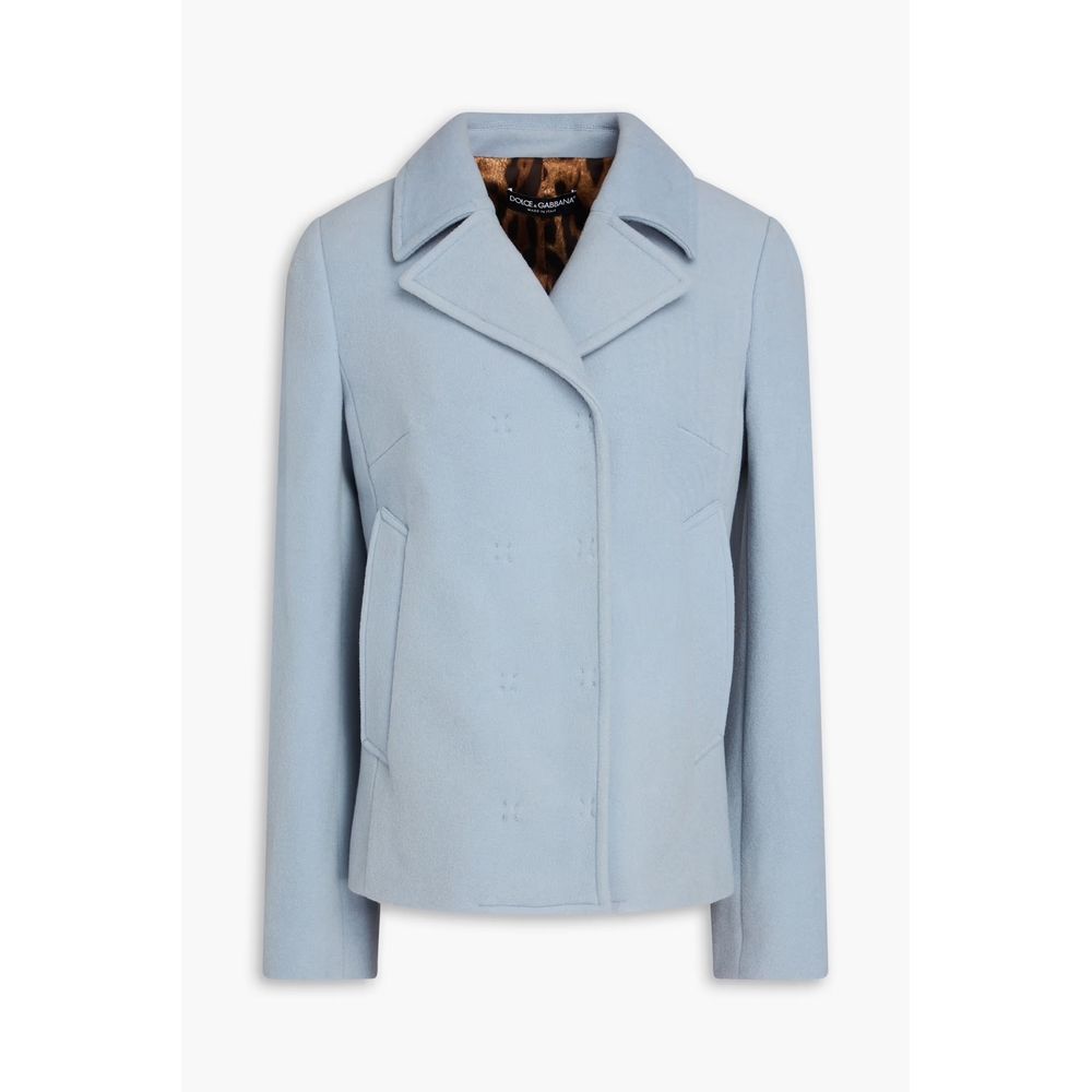 Light Blue Wool Jackets & Coat