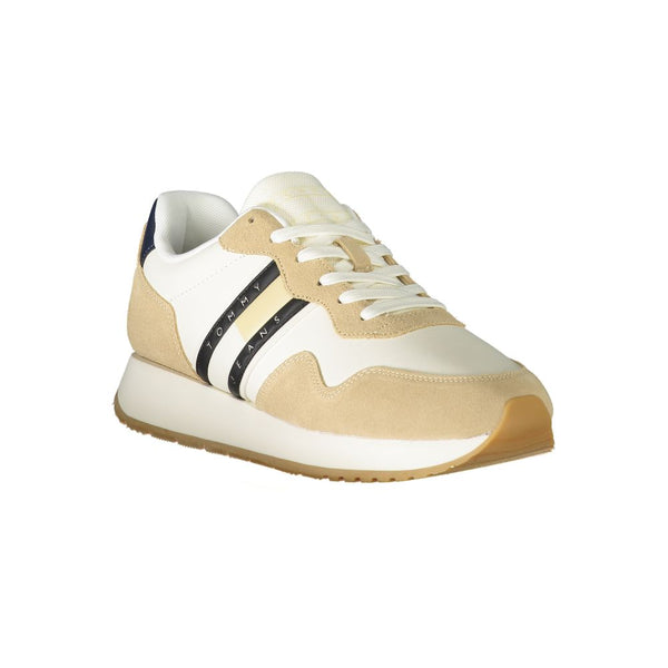 Sneaker uomo in pelle beige