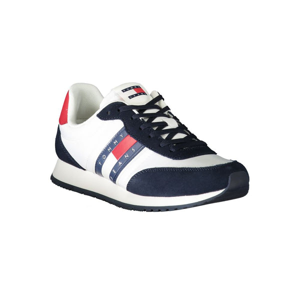 Sneaker uomo in pelle bianca