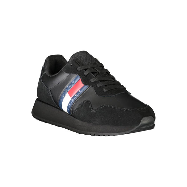 Sneaker uomo in pelle nera