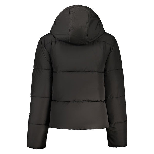 Black Polyester Women Jacket