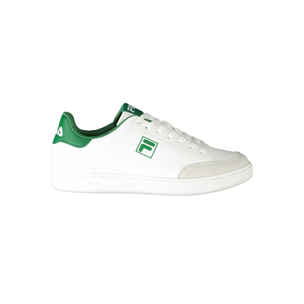 Sneaker uomo in poliestere bianco