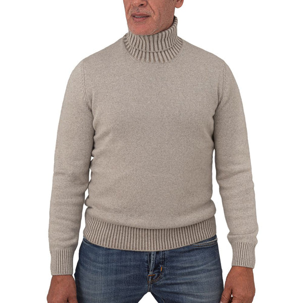 Maglione in cashmere beige