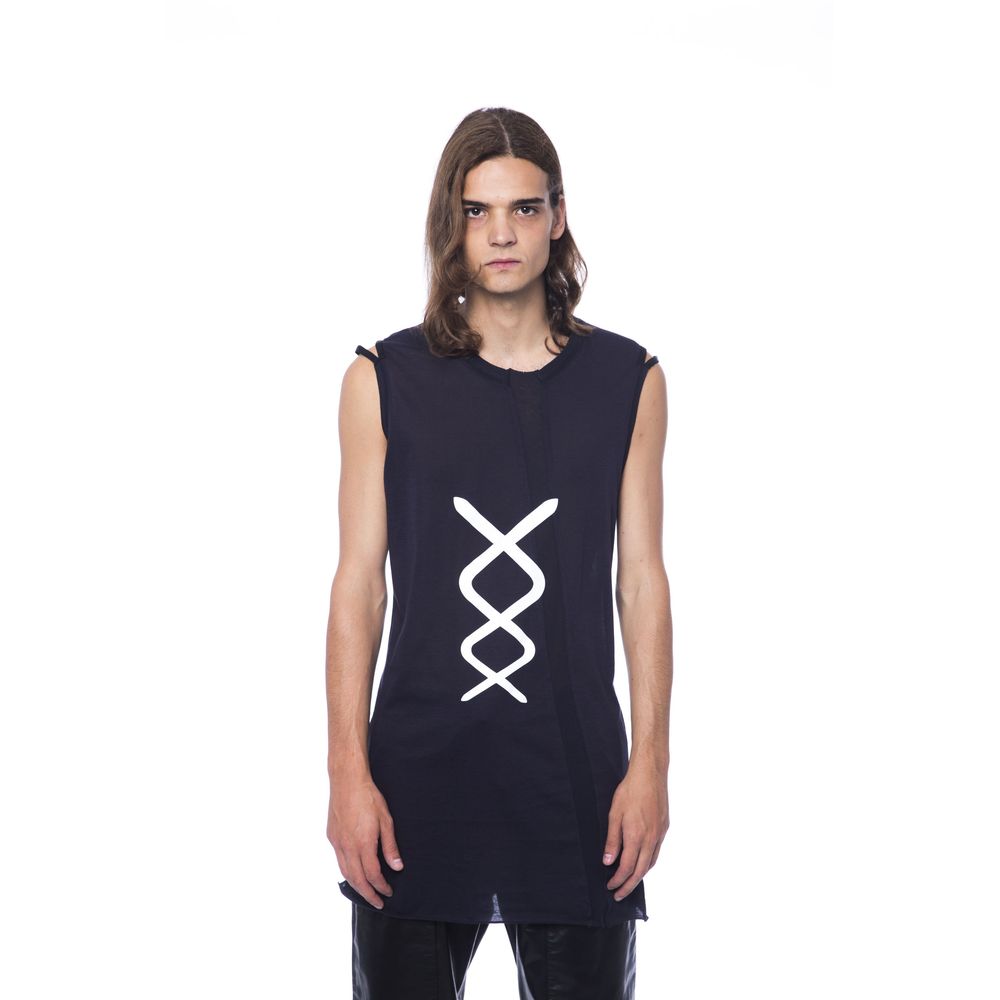 Nicolo Tonetto Black Cotton Men Tank Top