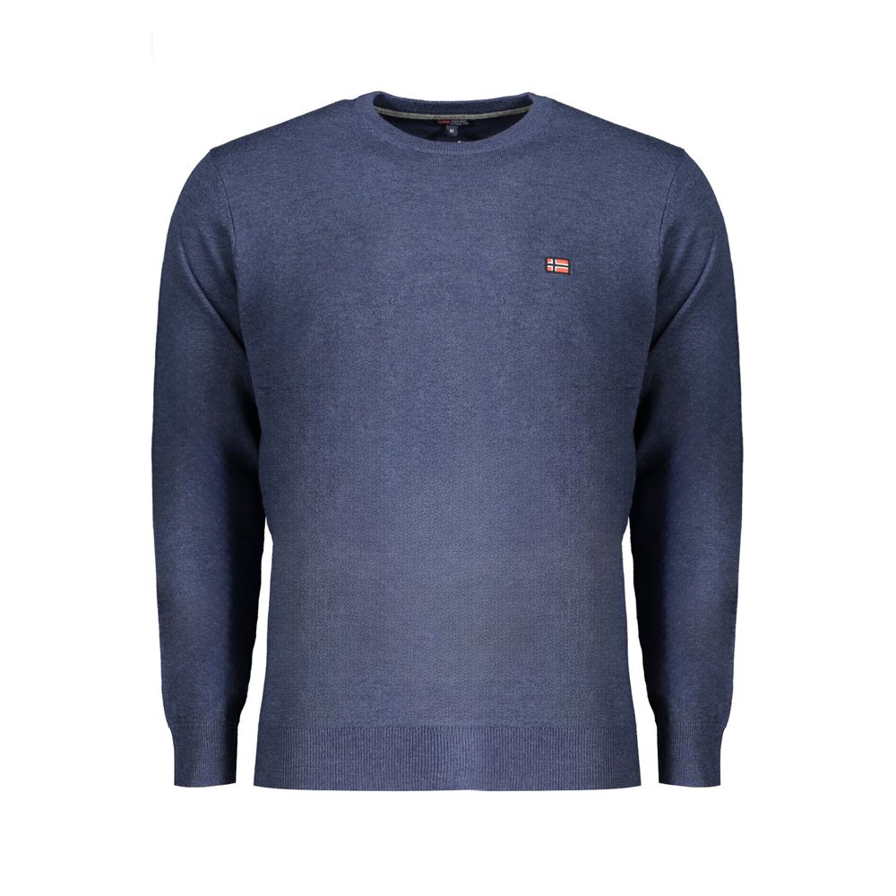 Maglione da uomo in lana blu