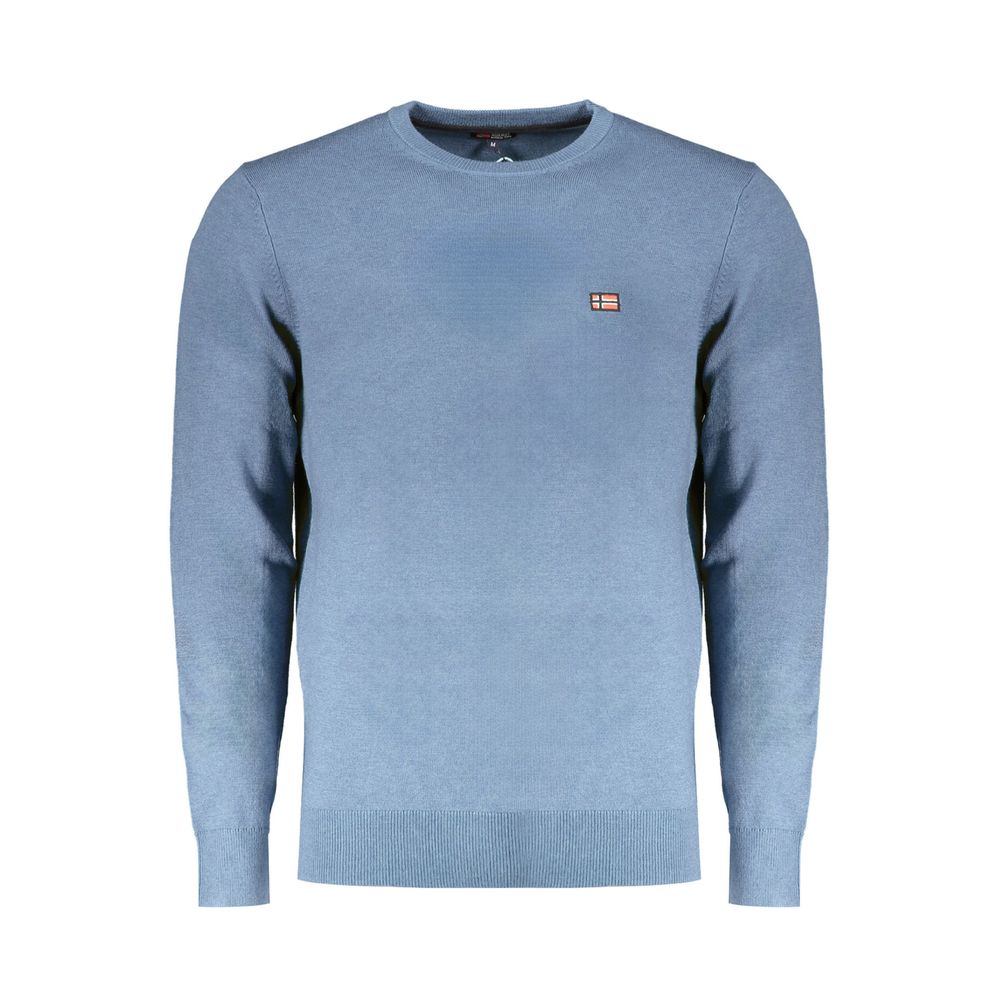 Maglione da uomo in lana blu chiaro