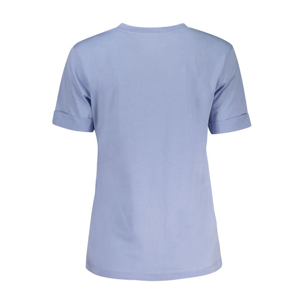 Light Blue Cotton Tops & T-Shirt