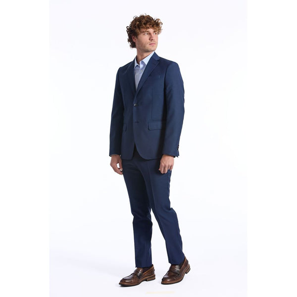 Blue Wool Men Suit