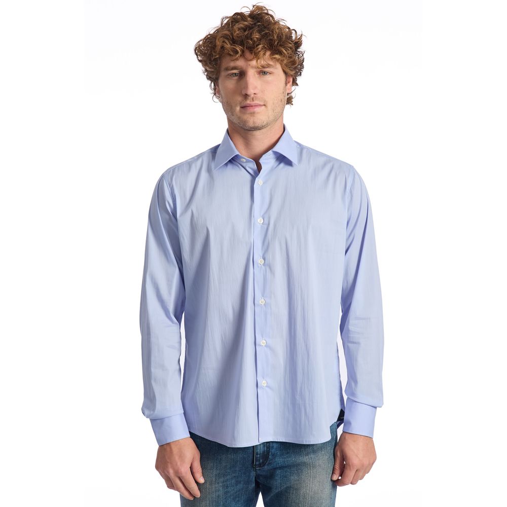 Light Blue Cotton Men Shirt