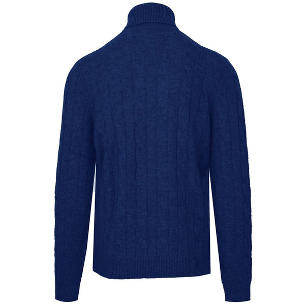 Maglione da uomo in lana blu