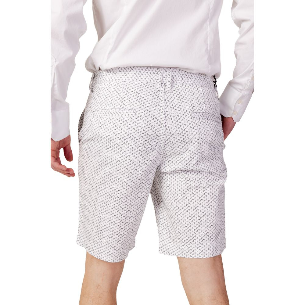 Armani Exchange White Cotton Bermuda Shorts