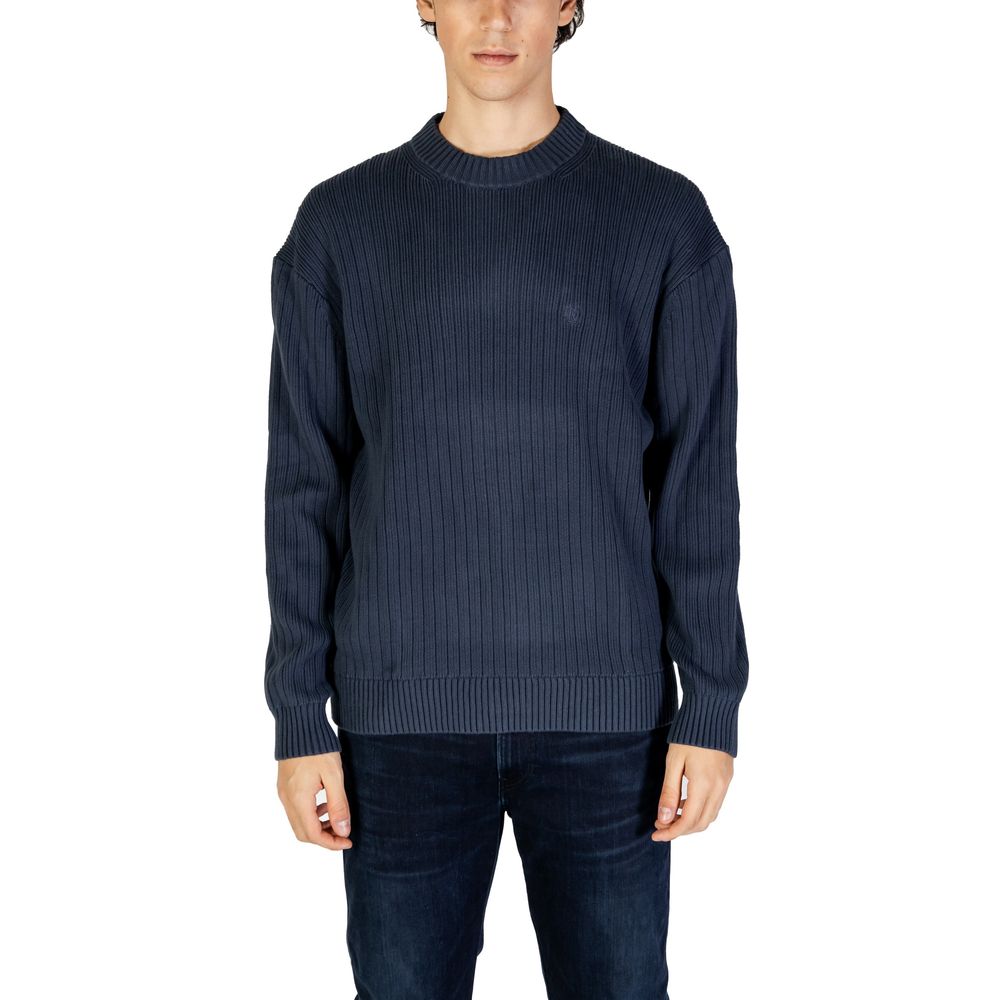 Maglione di cotone blu