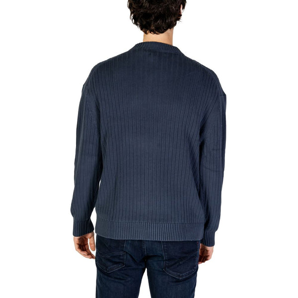 Maglione di cotone blu